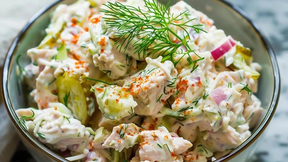 Savory Dill Pickle Chicken Salad