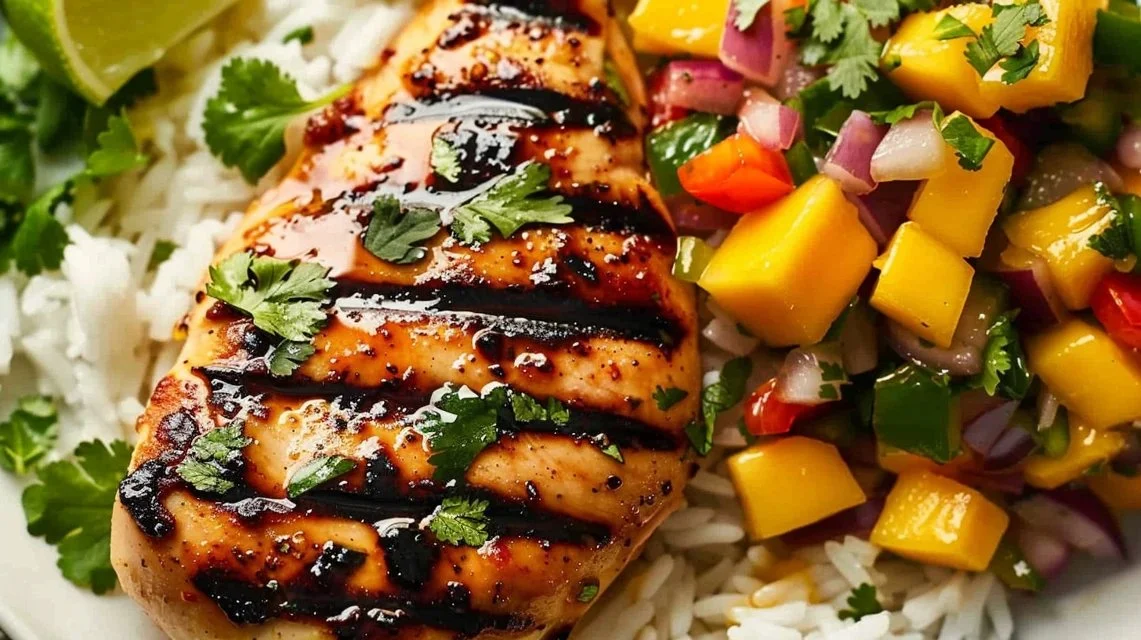 Easy Honey Lime Chicken with Mango Salsa