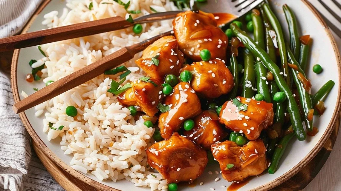 Honey Garlic Chicken and Green Beans
