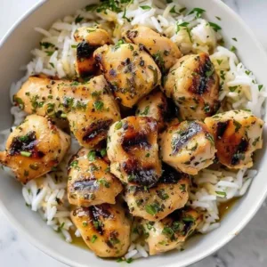 Delicious Garlic Butter Chicken Bites served on a plate
