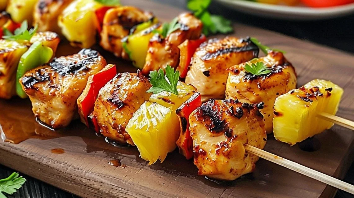 Grilled Pineapple Chicken Kabobs