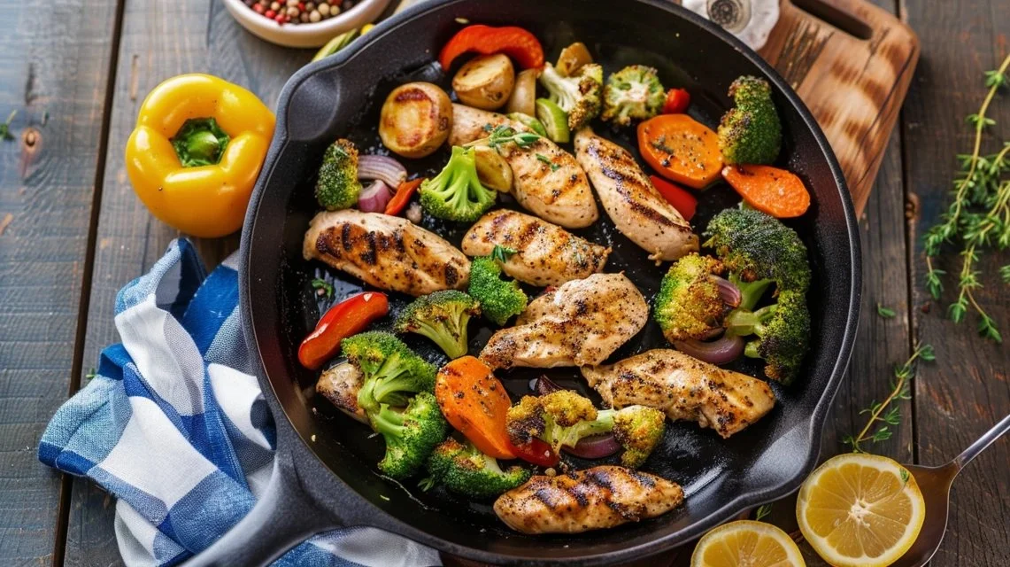 Healthy Chicken and Vegetables Skillet