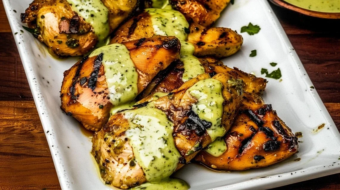 Peruvian Chicken with Green Sauce
