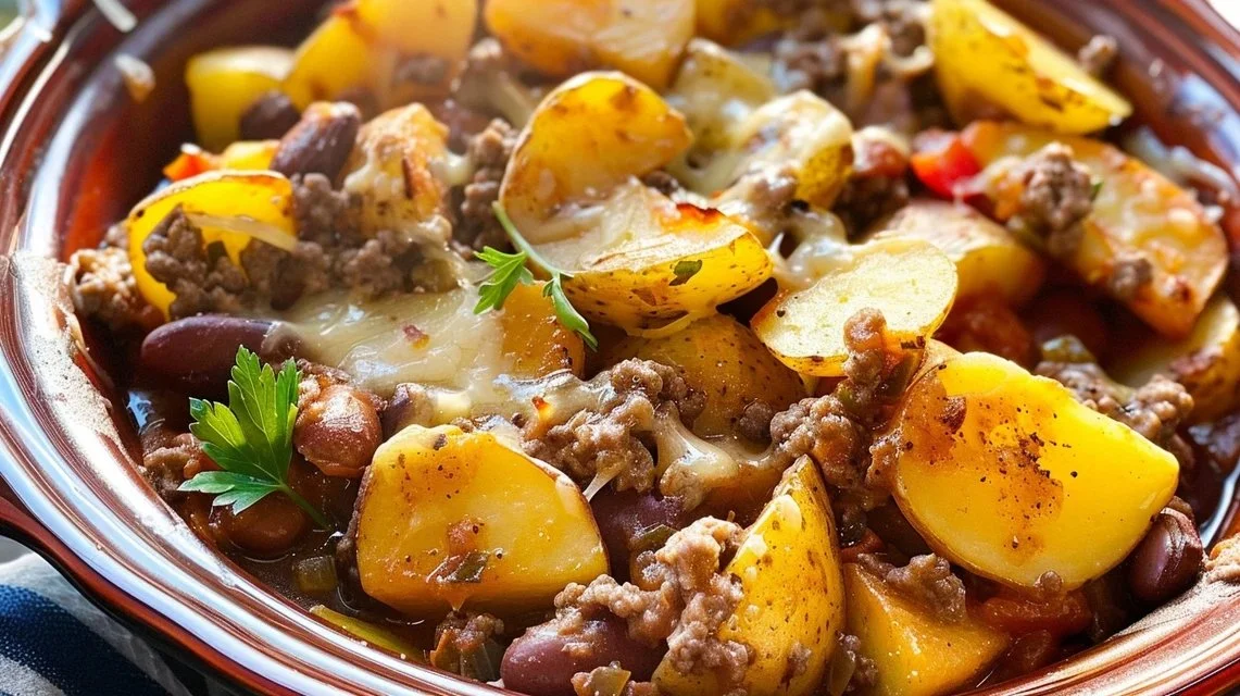 Slow Cooker Cowboy Potato Casserole
