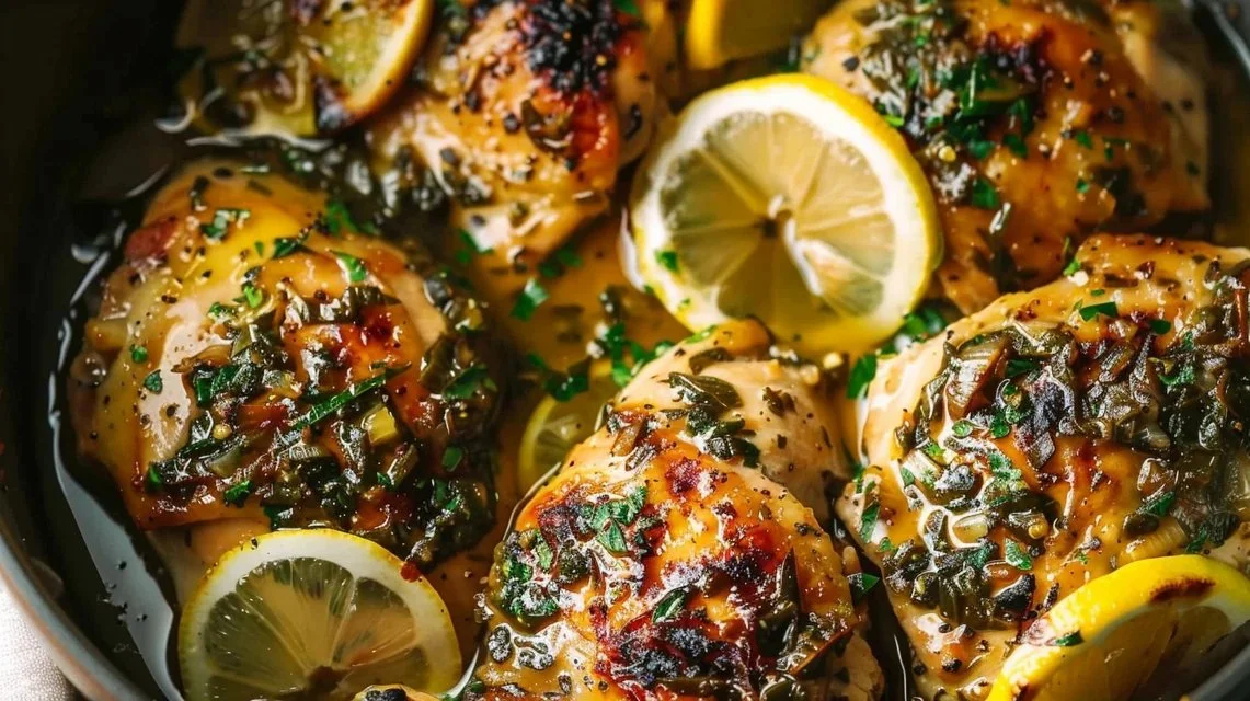 Slow Cooker Lemon Garlic Butter Chicken
