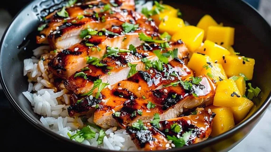 Sweet & Savory Asian Mango Glazed Chicken