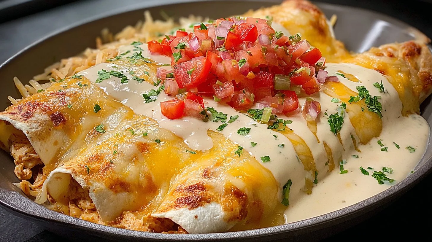 Quick & Cheesy Queso Chicken Enchiladas