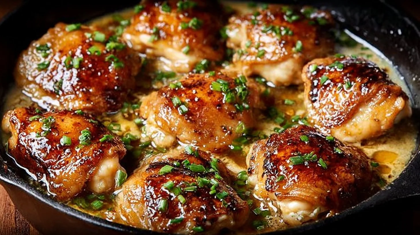 Creamy Garlic Parmesan Chicken Thighs – Easy One Pan Comfort Dinner