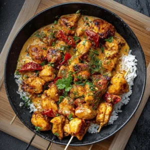 Creamy Paprika Chicken served with rice, ideal for a quick summer dinner