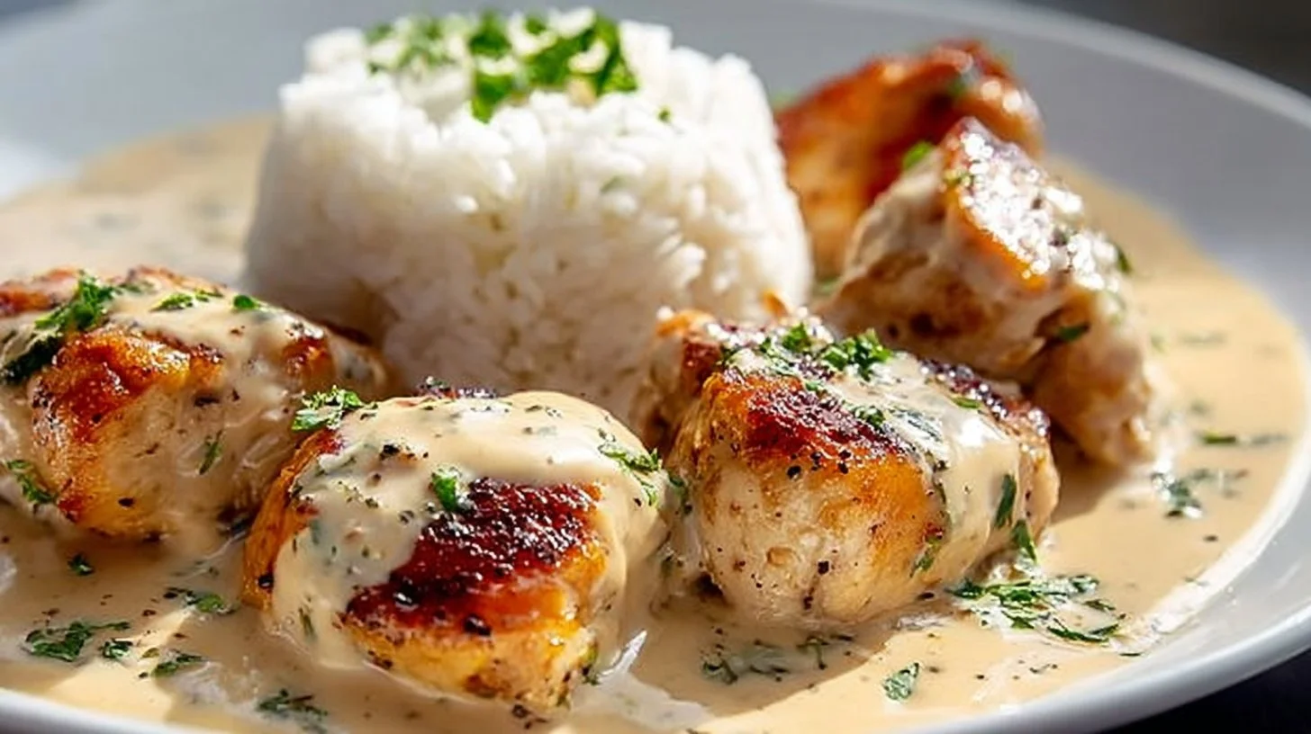 Creamy Smothered Chicken and Rice