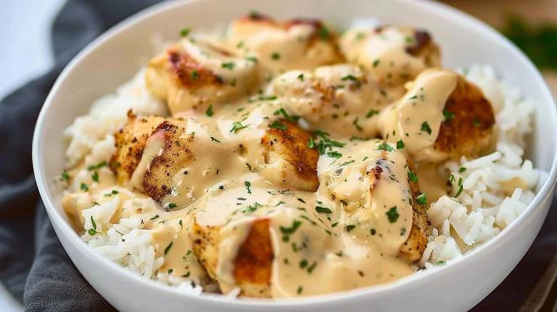 Creamy Smothered Chicken and Rice