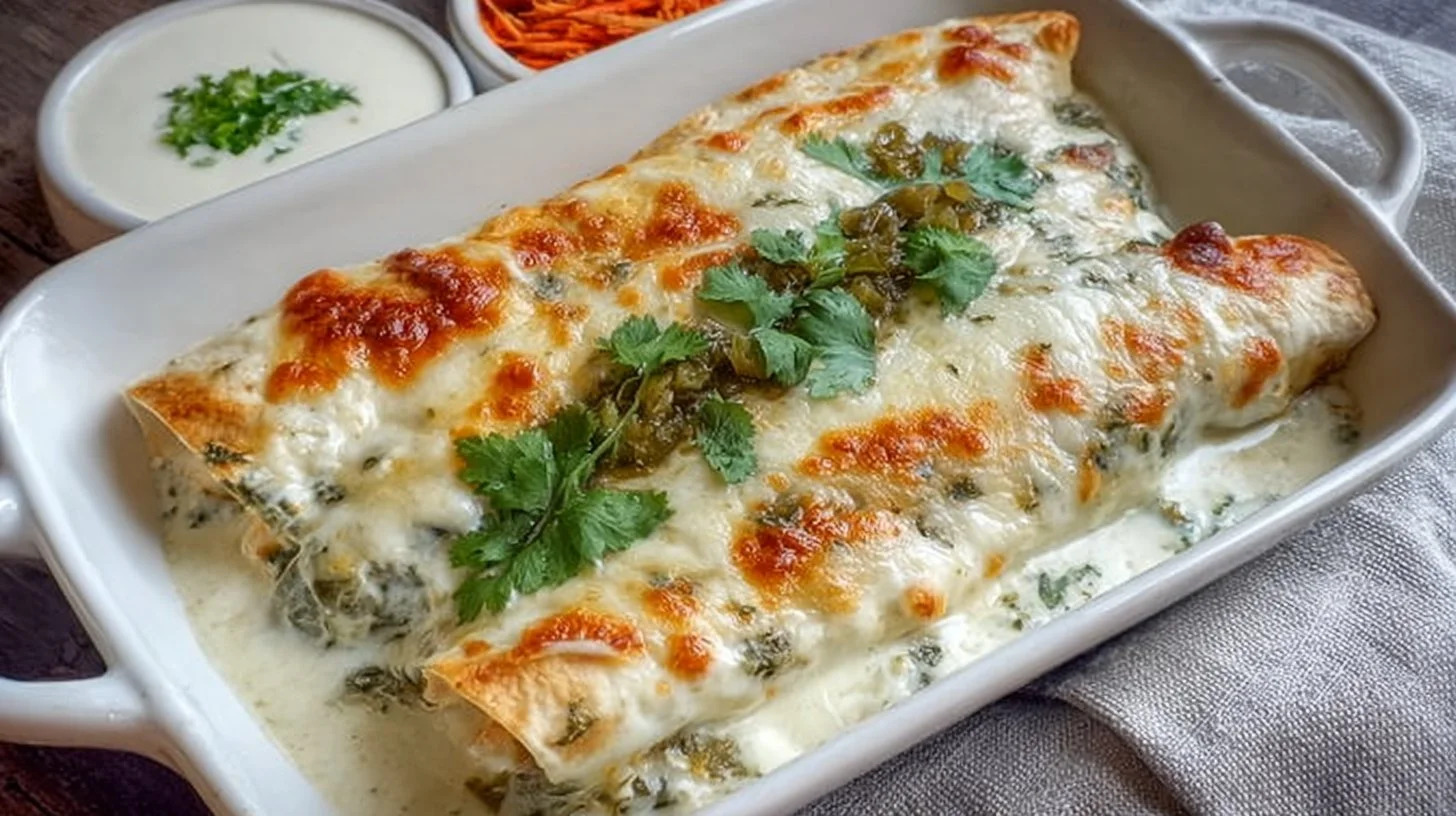 Creamy White Chicken Enchiladas