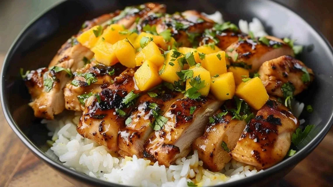 Asian Mango Glazed Chicken (Easy Recipe)
