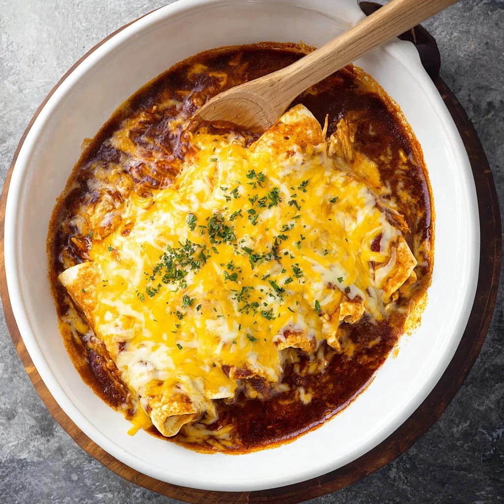 Easy Crockpot Chicken Enchiladas Recipe
