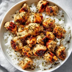 Easy garlic butter chicken bites ready to serve