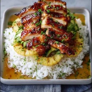 Easy Hawaiian chicken sheet recipe with tropical flavors