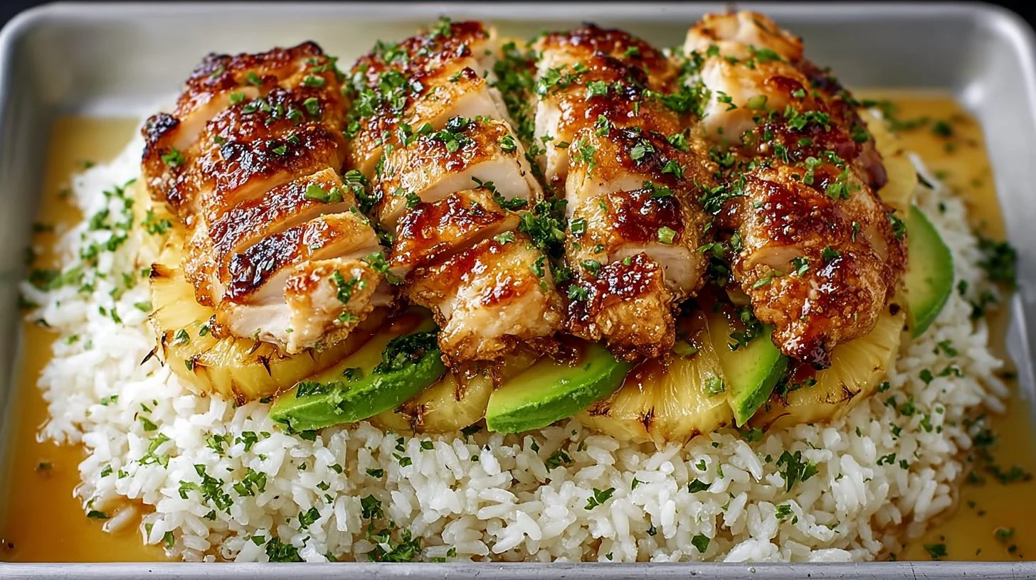 Easy Hawaiian Chicken Sheet Pan with Pineapple Teriyaki Glaze