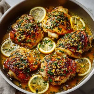 Delicious lemon garlic chicken cooked in a crockpot