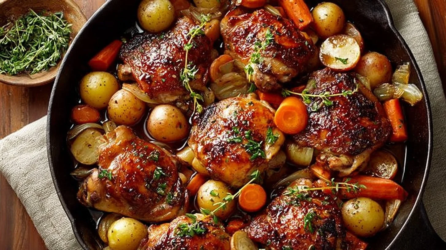 Easy One Pan Chicken Thighs Dinner