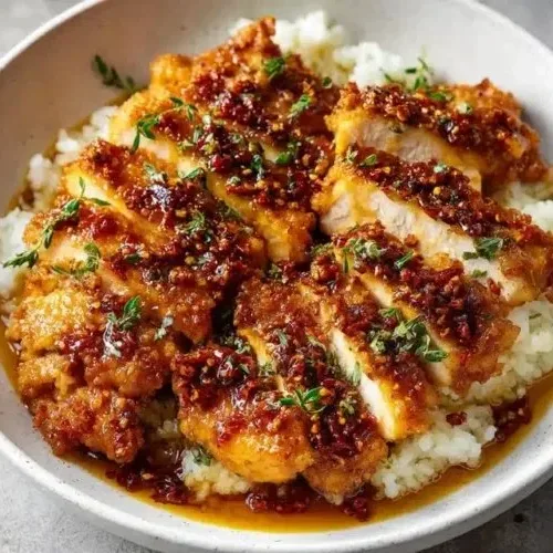 Delicious Garlic Butter Chicken served with zucchini and corn