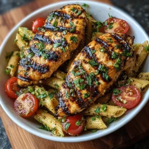 Grilled California Avocado Chicken served with fresh ingredients