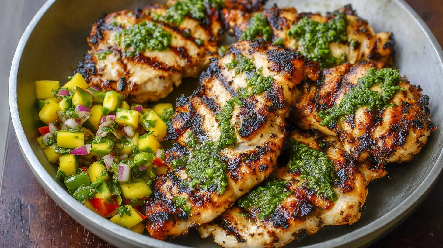 Healthy Honey Lime Chicken with Mango Salsa