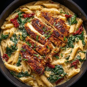 Delicious Marry Me Chicken Pasta dish garnished with herbs