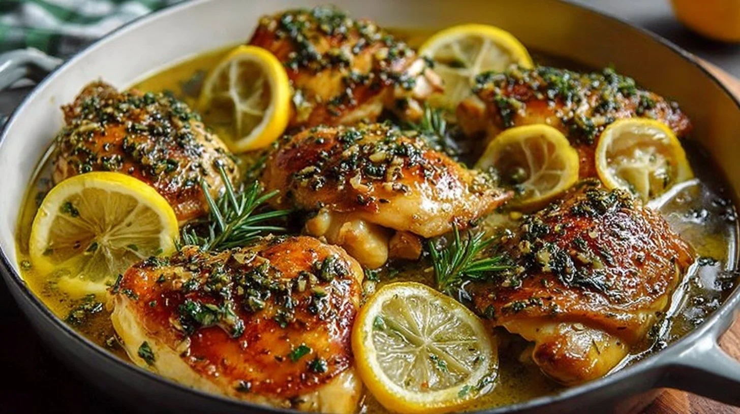 Slow Cooker Lemon Garlic Chicken