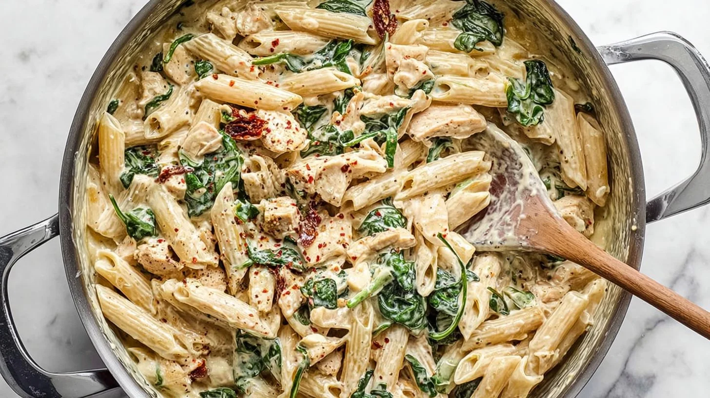 Creamy Sun-Dried Tomato Chicken Pasta with Mozzarella Sauce
