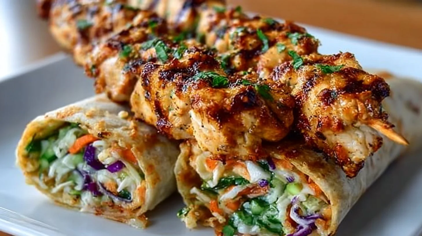 Ranch Garlic Parmesan Chicken Skewers