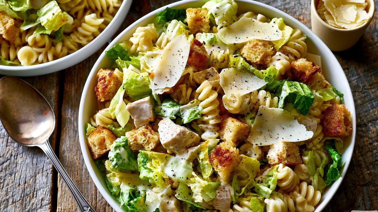 20-Minute Chicken Caesar Pasta Salad