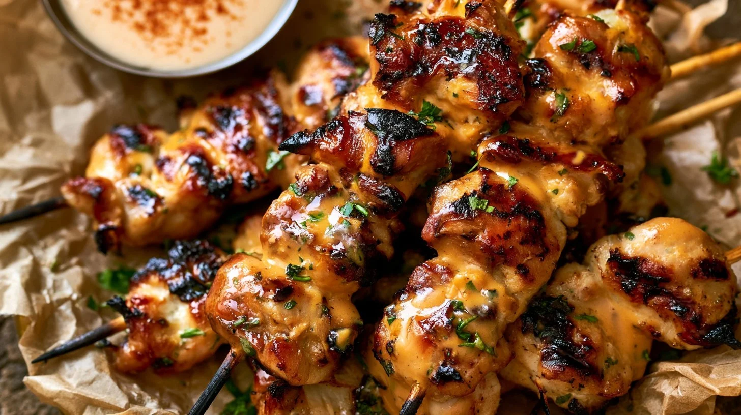 Bang Bang Chicken Skewers