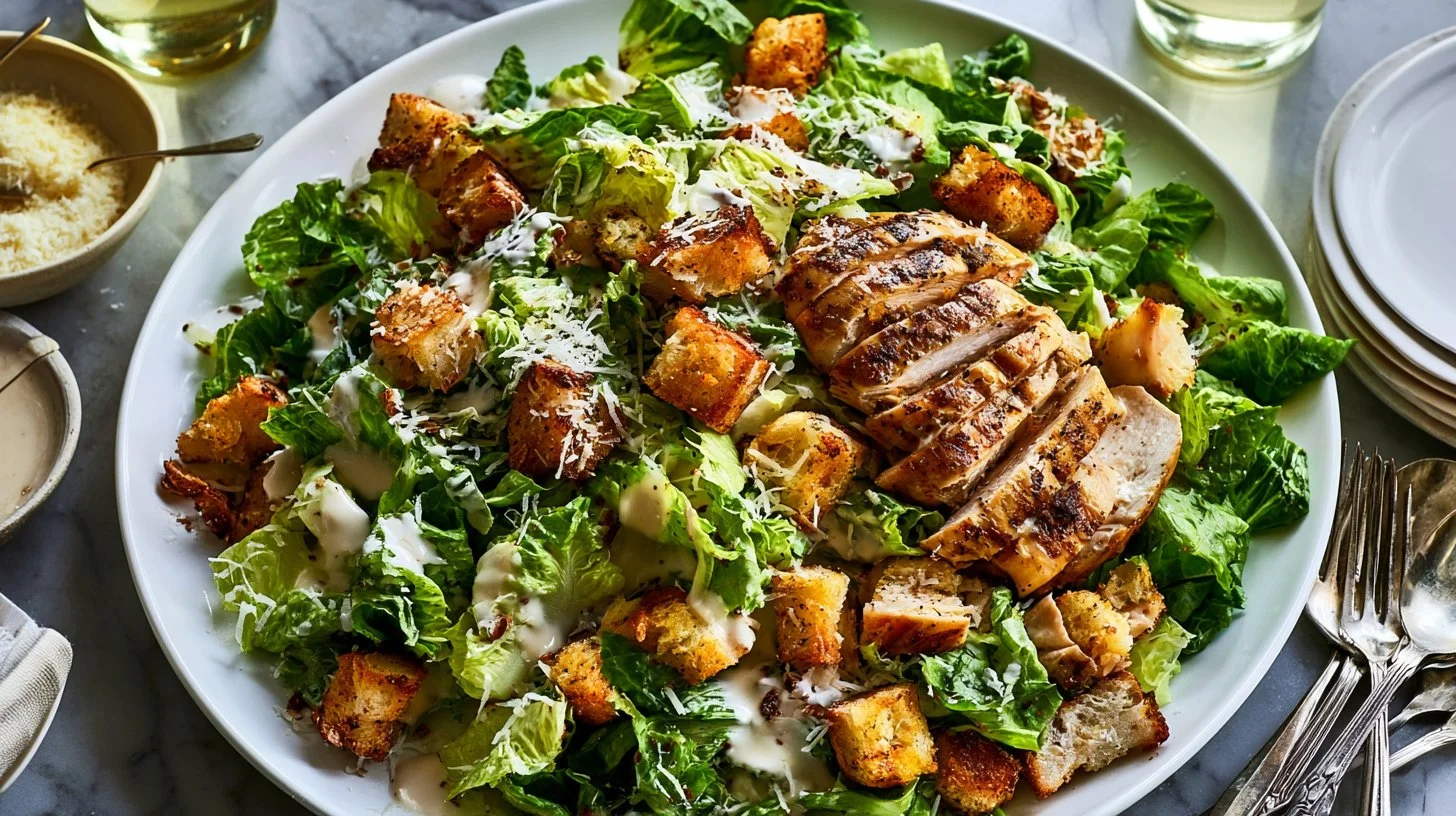 Best Chicken Caesar Salad with Homemade Croutons