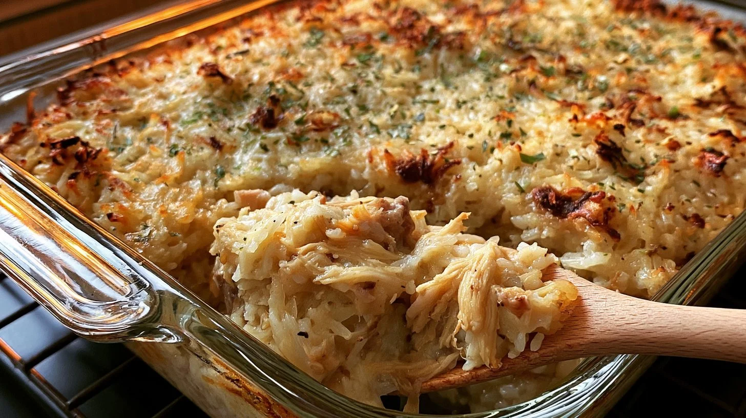 BEST EVER CHICKEN AND RICE CASSEROLE
