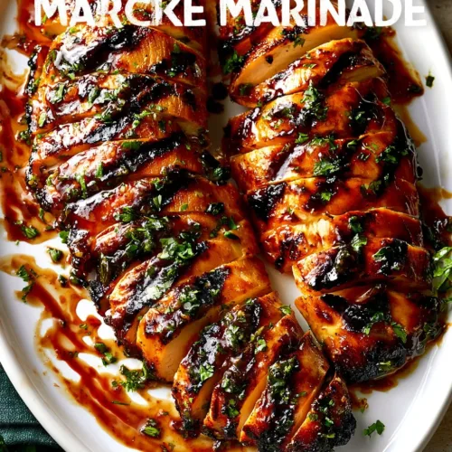 Marinated brown sugar chicken ready to grill on a barbecue.