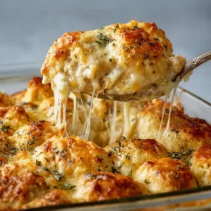 Delicious chicken casserole with crescent rolls served on a plate