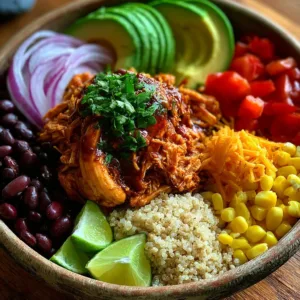 Delicious Chicken Enchilada Bowl with fresh ingredients and vibrant colors