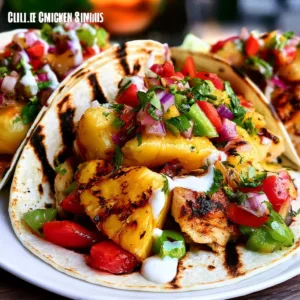 Delicious Chili Lime Chicken Tacos served with fresh toppings