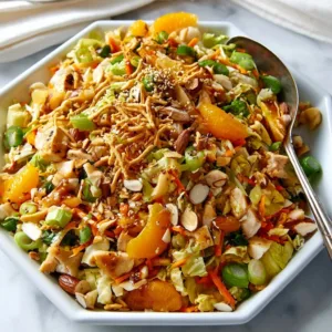 Delicious Chinese chicken salad with vibrant vegetables and flavorful dressing