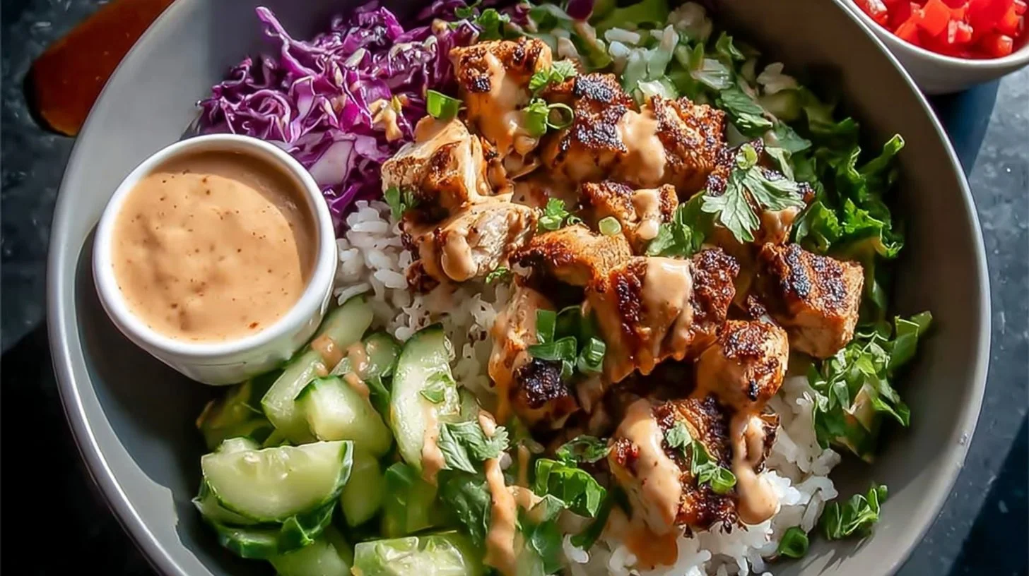 Creamy Bang Bang Chicken Bowl
