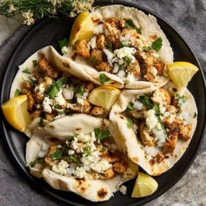 Easy chicken street tacos topped with fresh ingredients and served in soft tortillas.