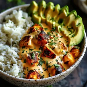 Easy coconut chicken rice bowl recipe with fresh ingredients and vibrant flavors