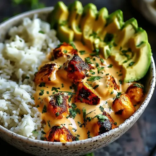 Easy coconut chicken rice bowl recipe with fresh ingredients and vibrant flavors