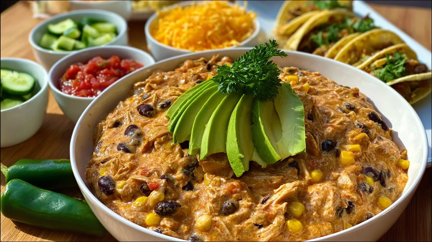 Easy Creamy Slow Cooker Fiesta Chicken