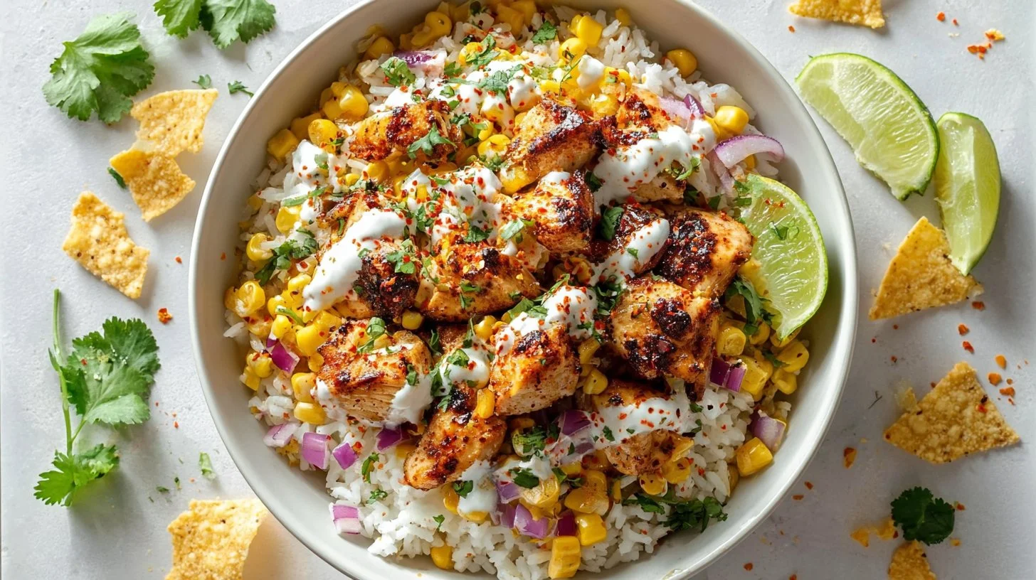 Easy Street Corn Chicken Rice Bowl Full Flavor Recipe