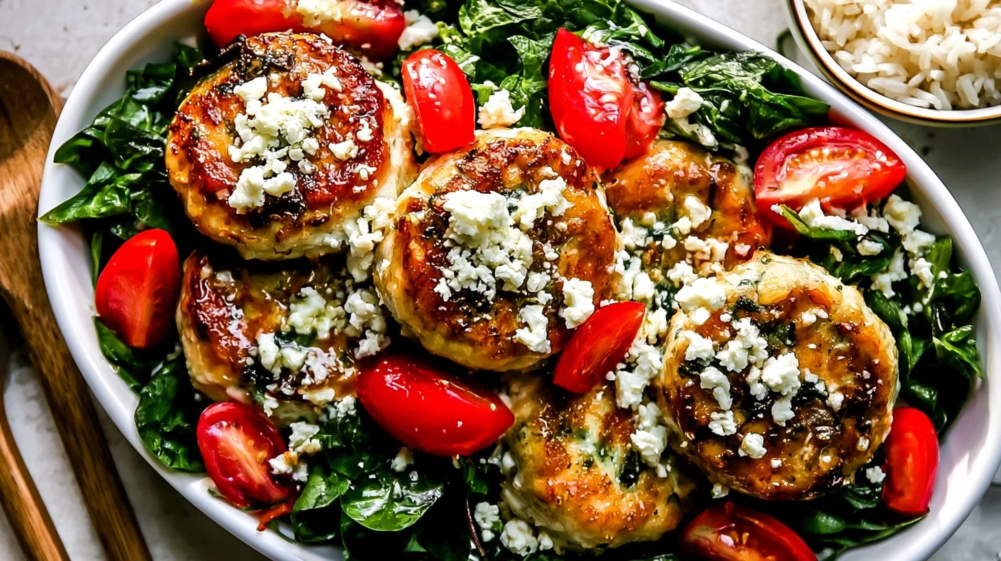 Feta and Spinach Chicken Patties (Keto)