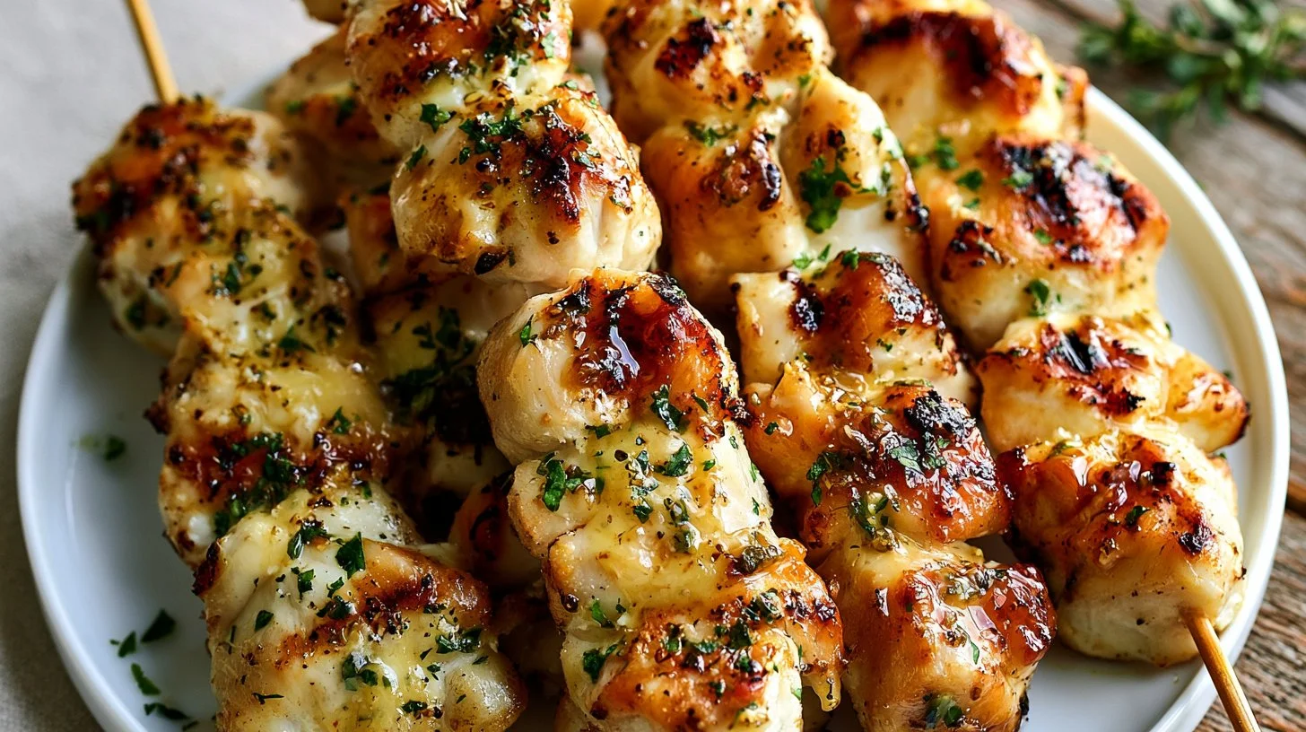 Garlic Parmesan Chicken Kebabs Recipe