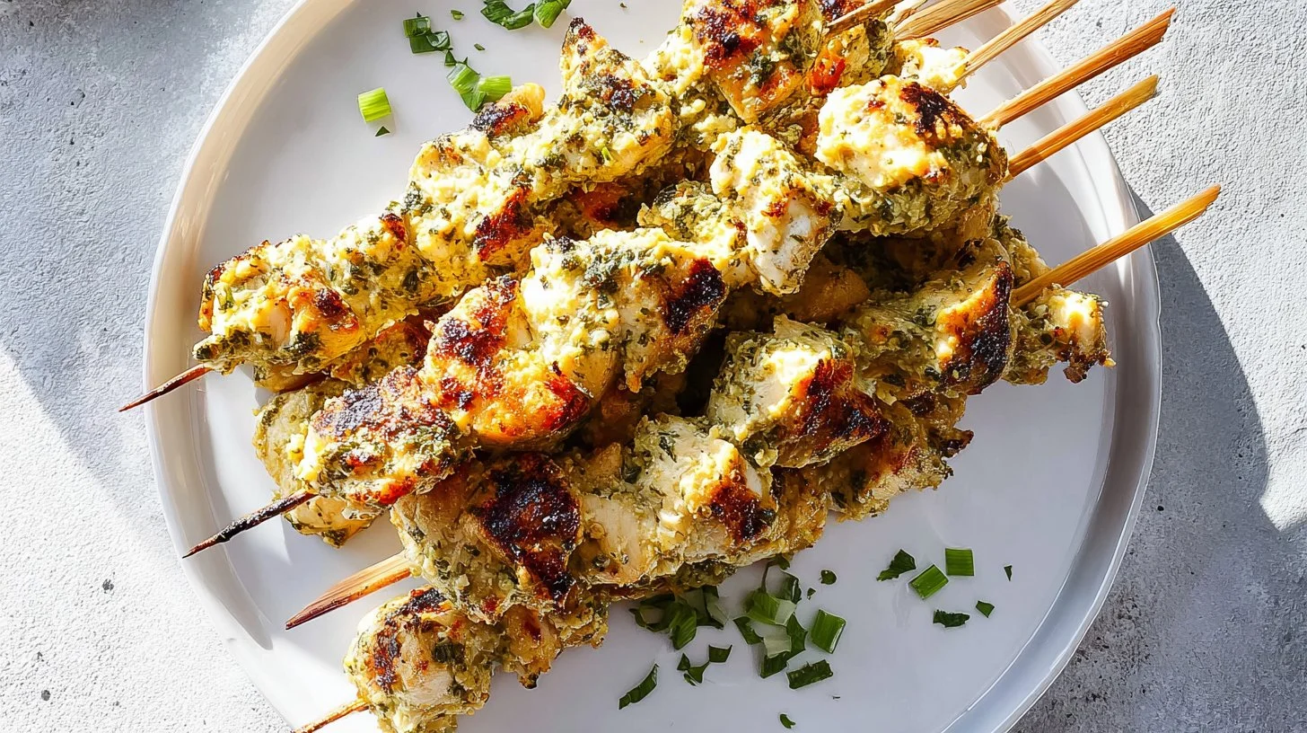 Garlic Parmesan Chicken Skewers
