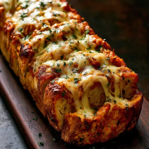 Baked Parmesan Chicken Meatloaf served with herbs and vegetables