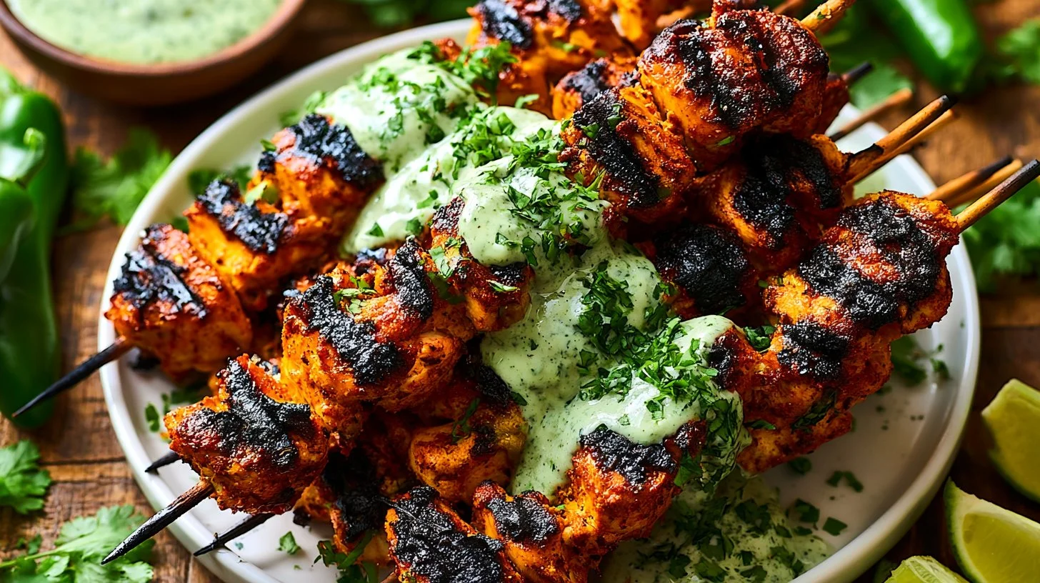 Peruvian Grilled Chicken Skewers